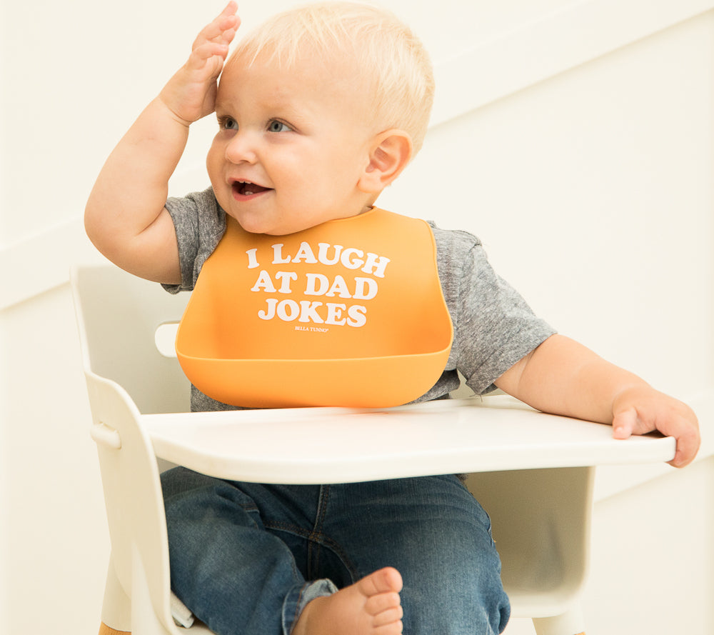 I Laugh at Dad Jokes Wonder Bib