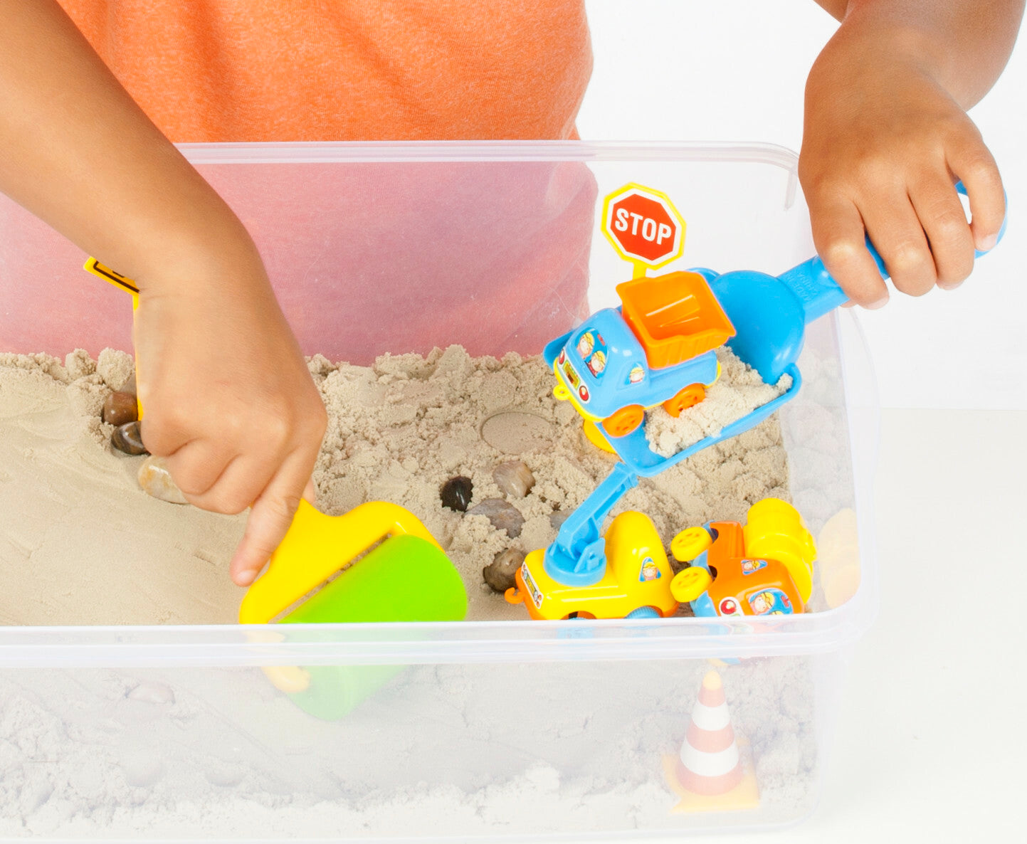 Sensory Bin Construction Zone Age 3+