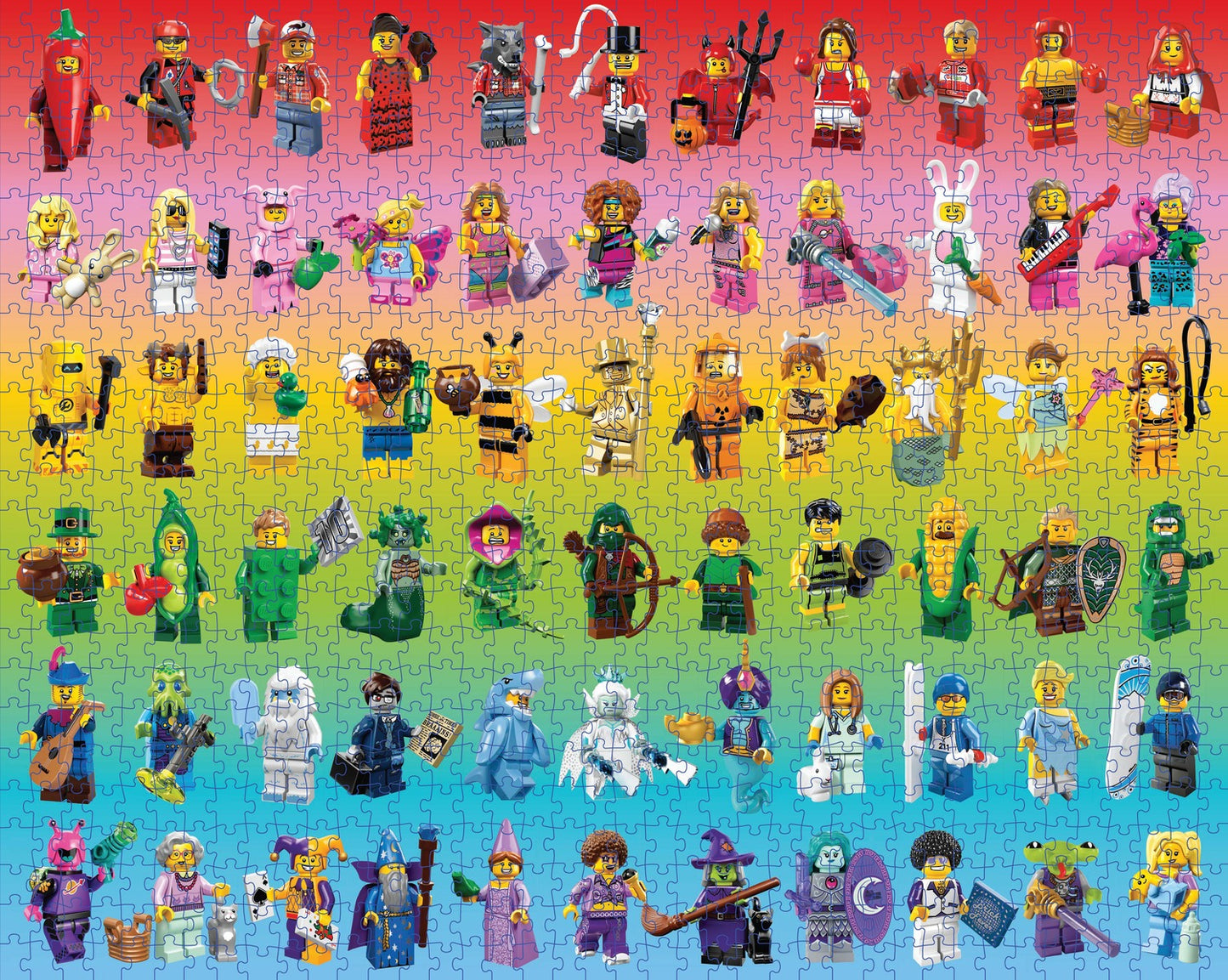 LEGO Minifigure Rainbow 1000-Piece Puzzle Age 9+