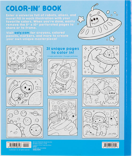 Color-in Book: Outerspace Explorers