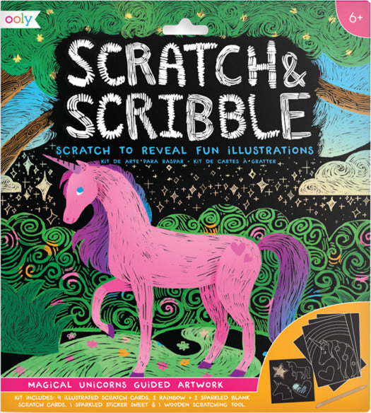Magical Unicorn Scratch And Scribble Scratch Art Kit