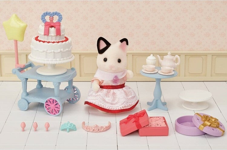 Calico Critters Party Time Playset -Tuxedo Cat Girl
