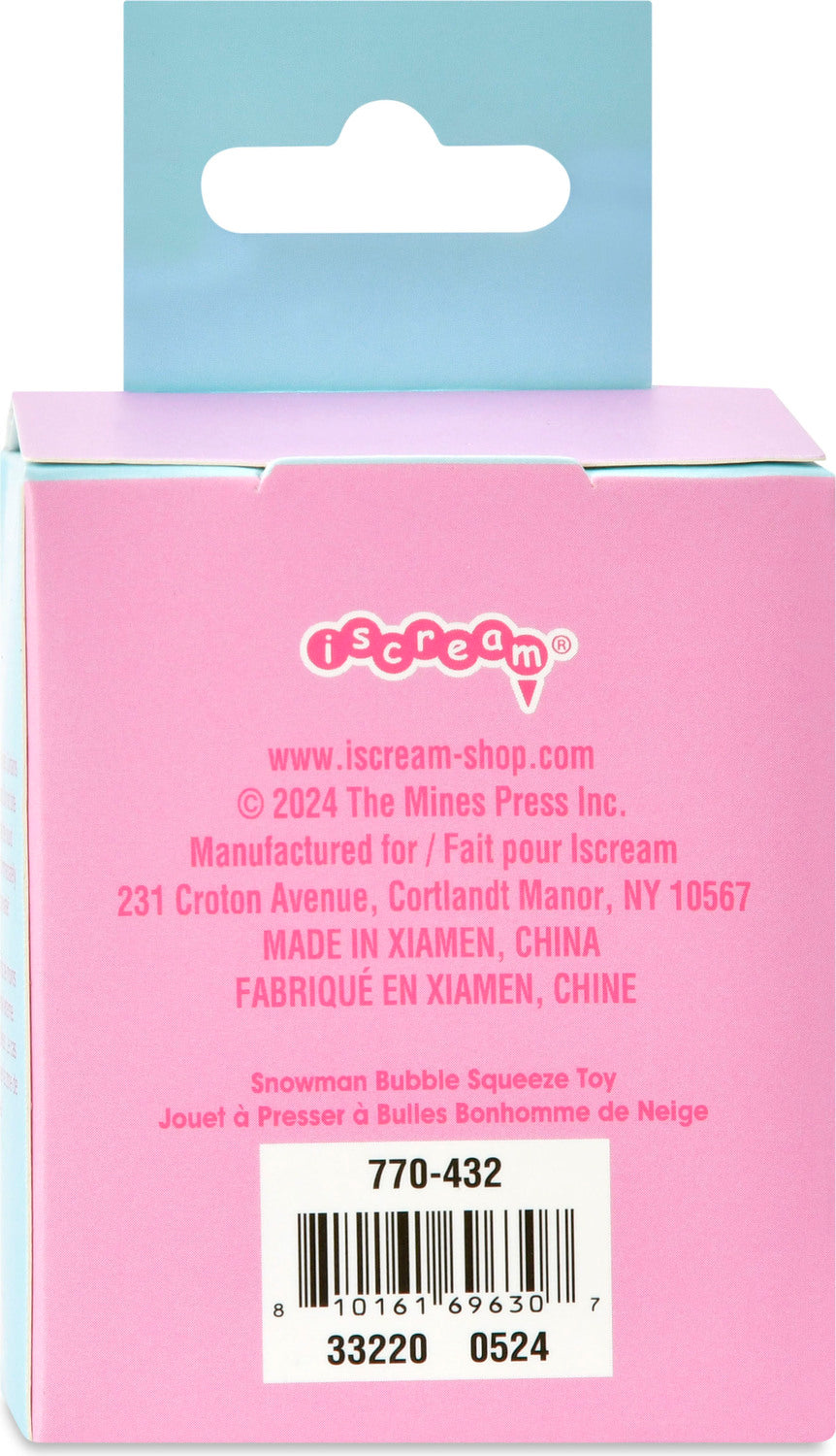 SNOWMAN BUBBLE SQUEEZE TOY