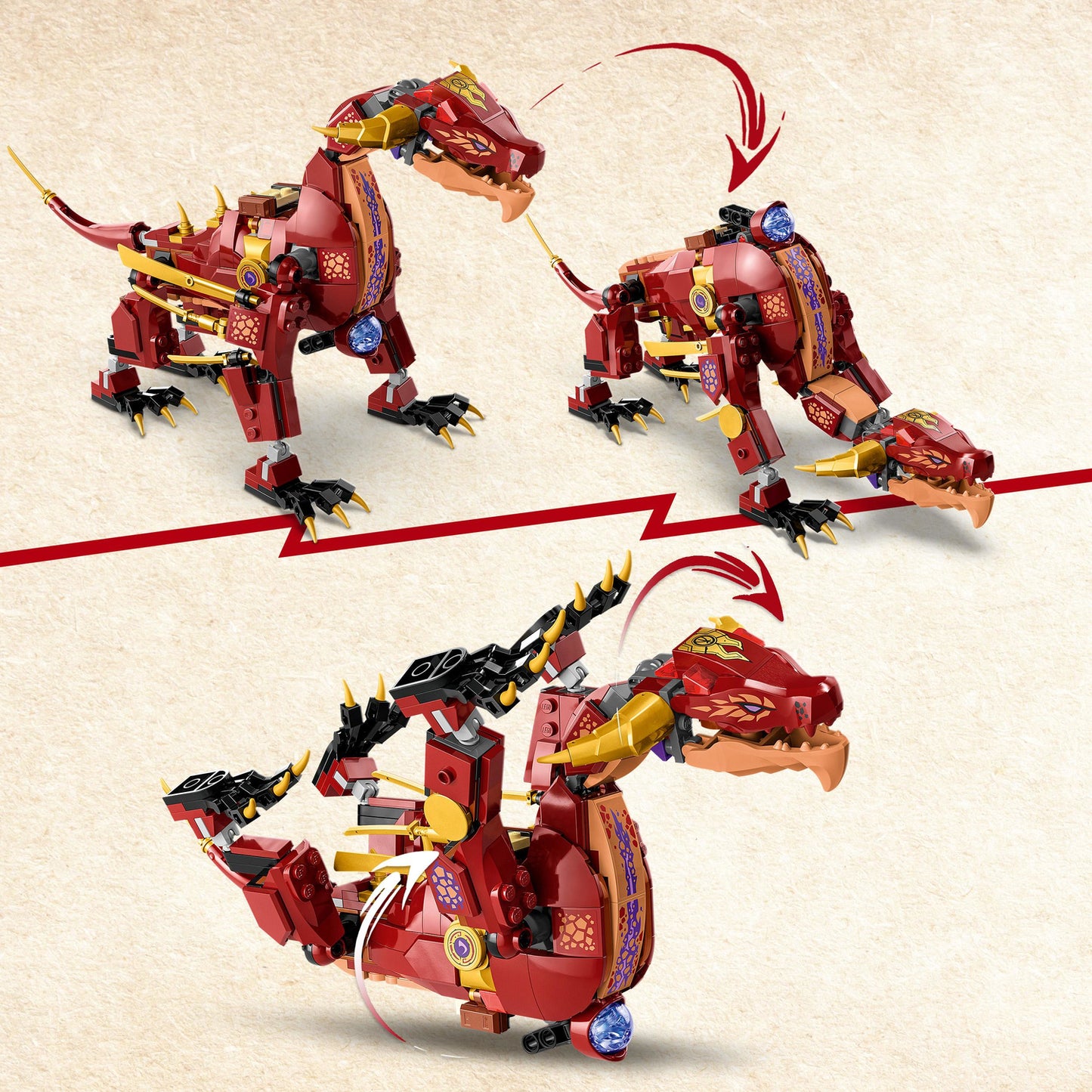 LEGO® NINJAGO® Heatwave Transforming Lava Dragon