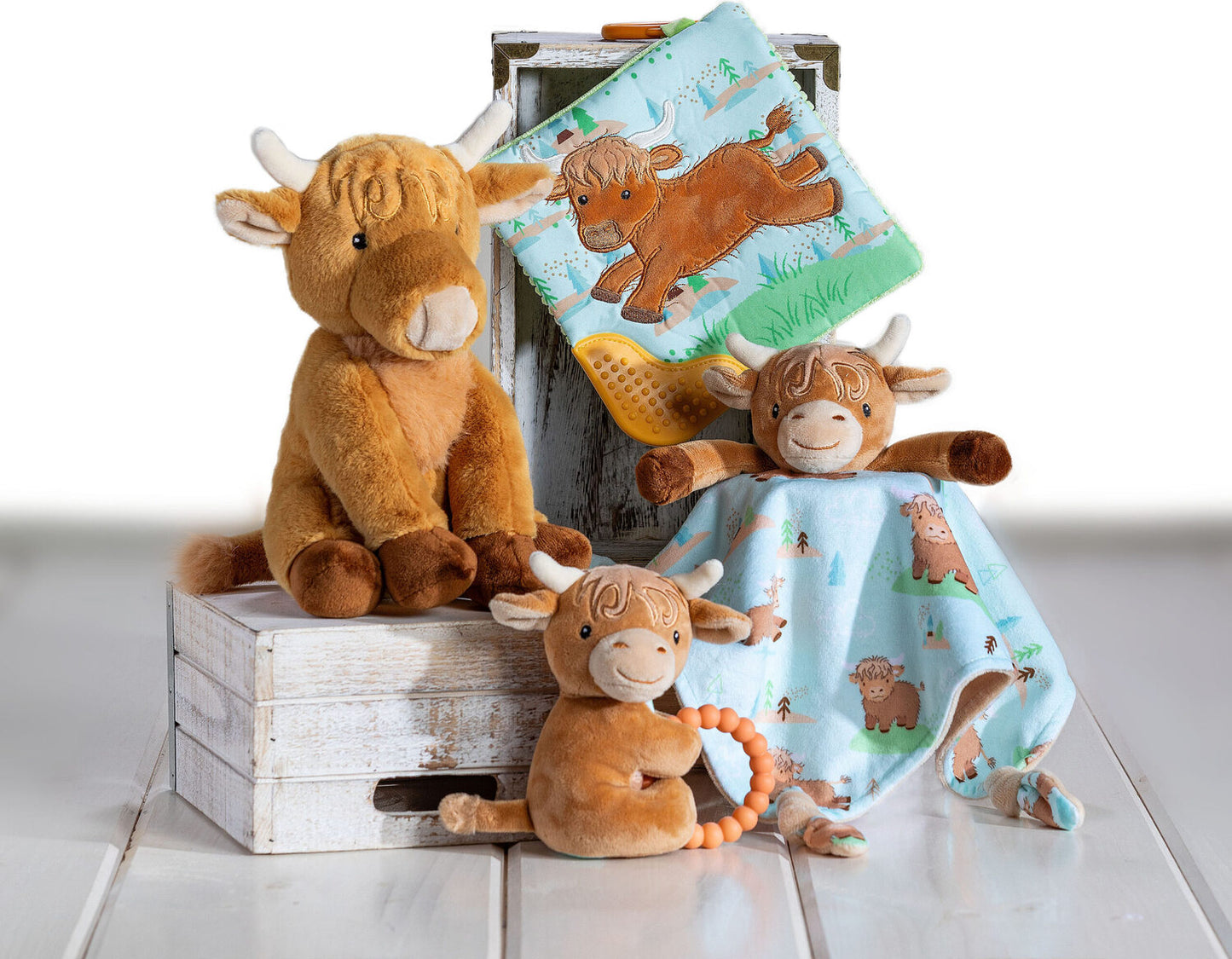 Hetty Highland Cow Character Blanket - 13x13"