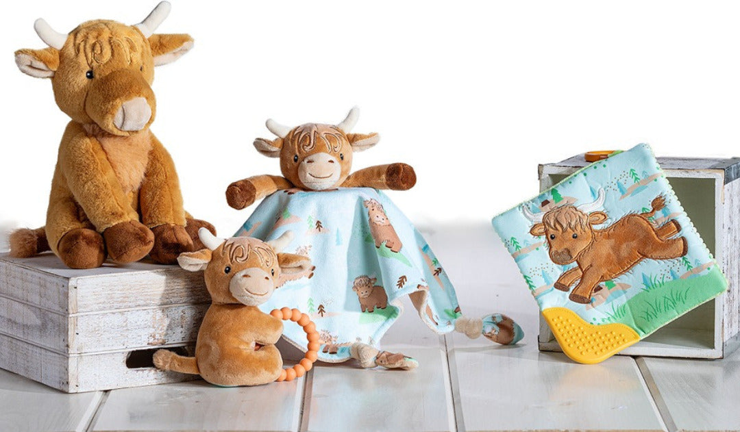Hetty Highland Cow Character Blanket - 13x13"