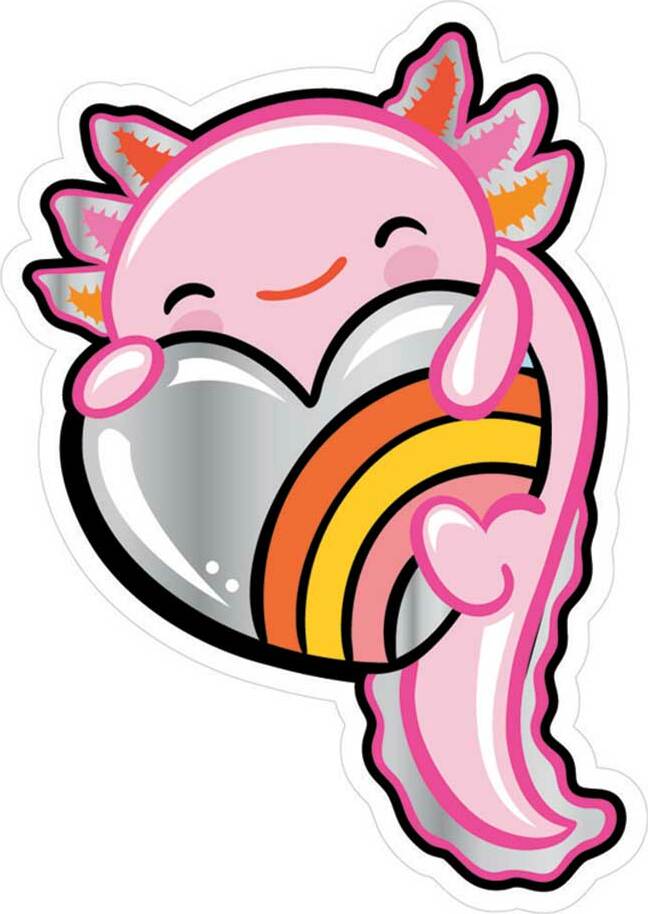 Stickers - Axolotl Love In My Heart Vinyl