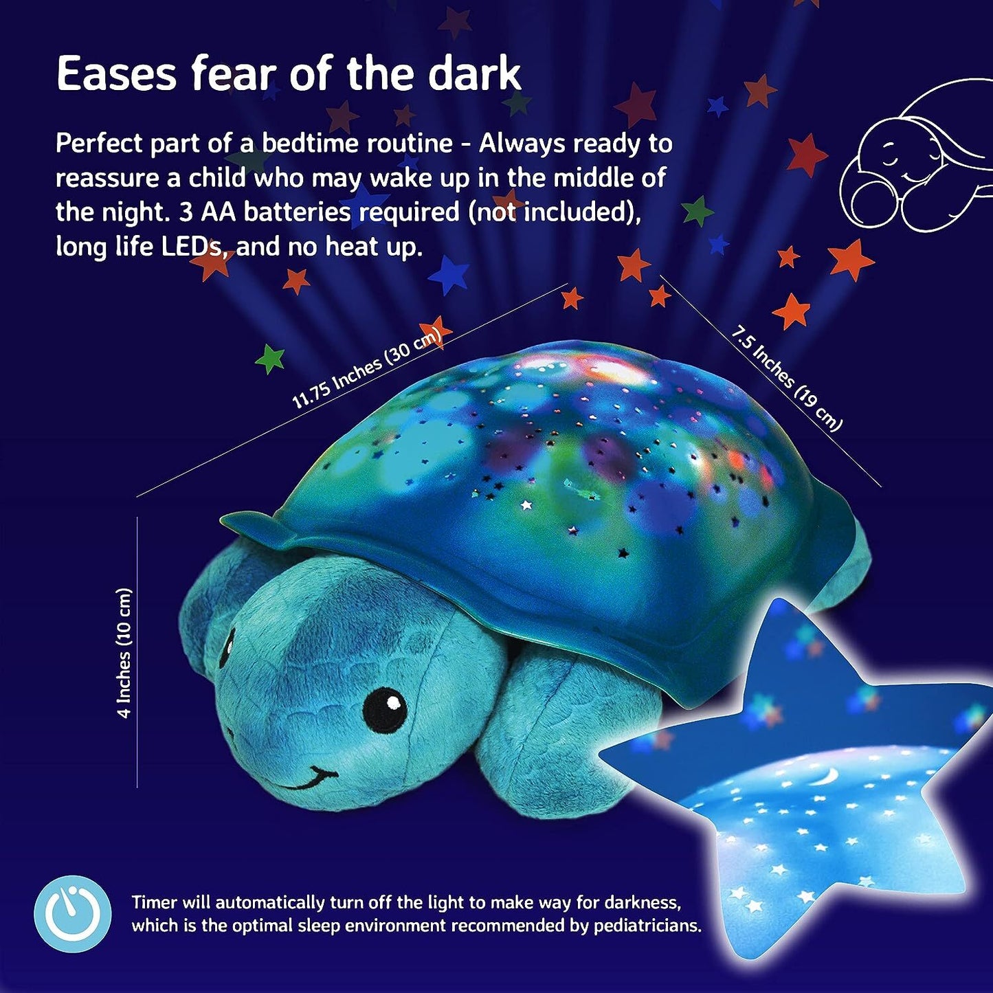 Twinkling Twilight Turtle - Aqua