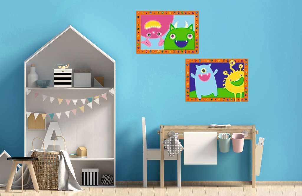 CreArt Jr:  Paint-By-Number - Silly Monsters (2 images) Age 5+