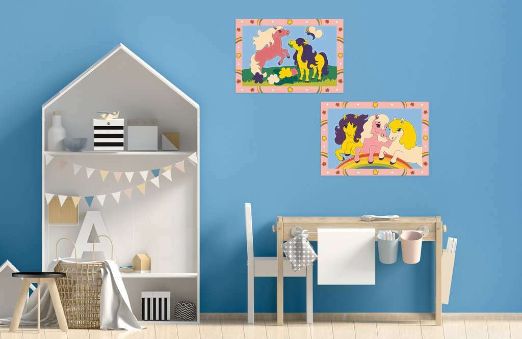 CreArt Jr: Paint-By-Number - Prancing Ponies (2 images) Age 5+