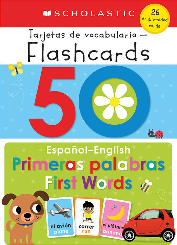 50 Spanish-English First Words: Scholastic Early Learners (Flashcards)