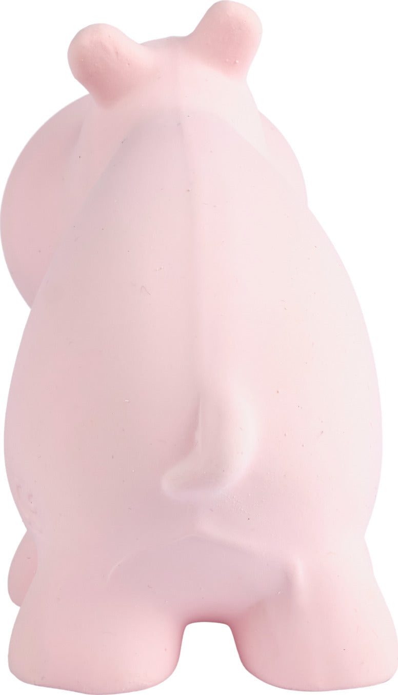 Hippo Natural Organic Rubber Teether, Rattle & Bath Toy