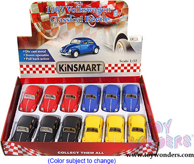 Volkswagen Classic Beetle Matte Hardtop (1967, 1/32 scale diecast model car) (assorted colors)