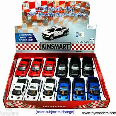 Ford F-150 SVT Raptor SuperCrew Pickup w/ Sunroof (2013, 1/46 scale die cast model car) (assorted colors)