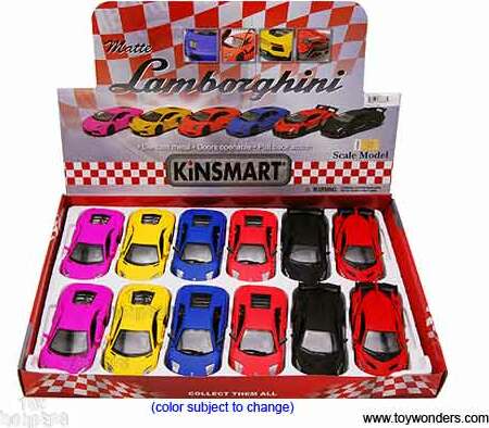 Matte Lamborghini Assortment (1/36 & 1:38 scale die cast model car) (assorted colors)