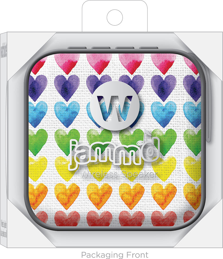 Watercolor Hearts - Jamm'd by Watchitude - Bluetooth Speaker