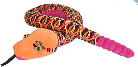 Tribal Orange Snake Stuffed Animal - 54"