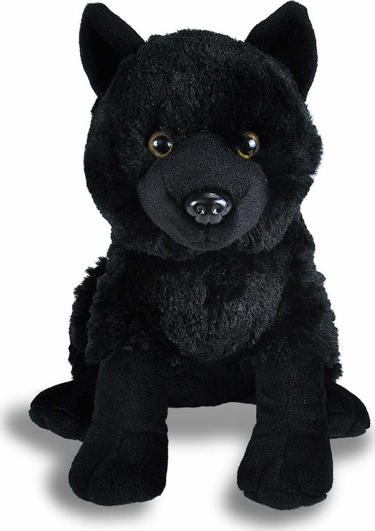 Black Wolf Stuffed Animal - 12"