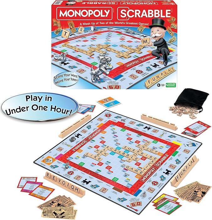 Monopoly Scrabble Game Age 8+