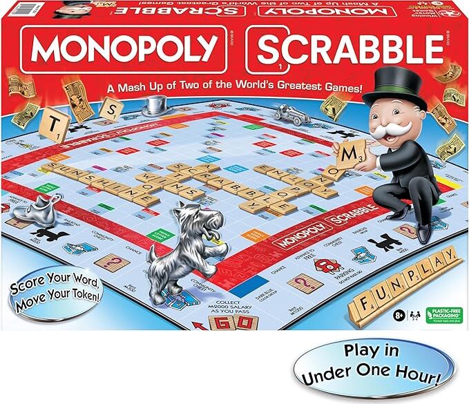 Monopoly Scrabble Game Age 8+