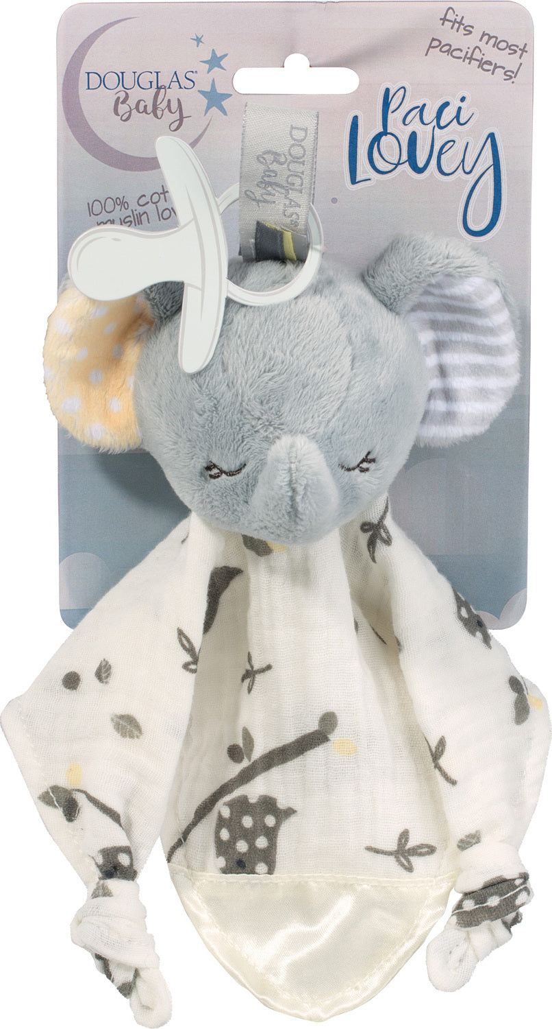 Joey Gray Elephant Paci Lovey