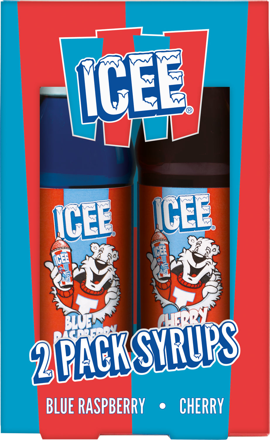 Icee Blue Raspberry Cherry Syrup Set