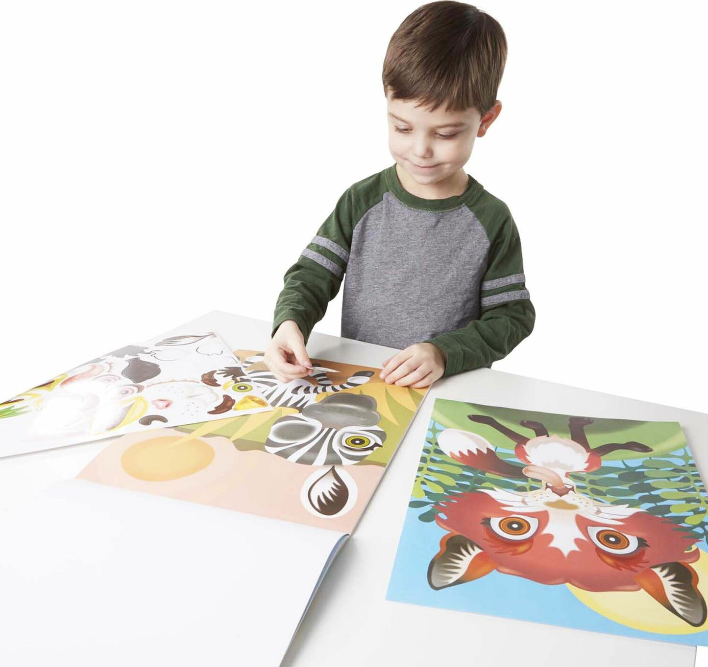 Make-a-Face Crazy Animals Sticker Pad