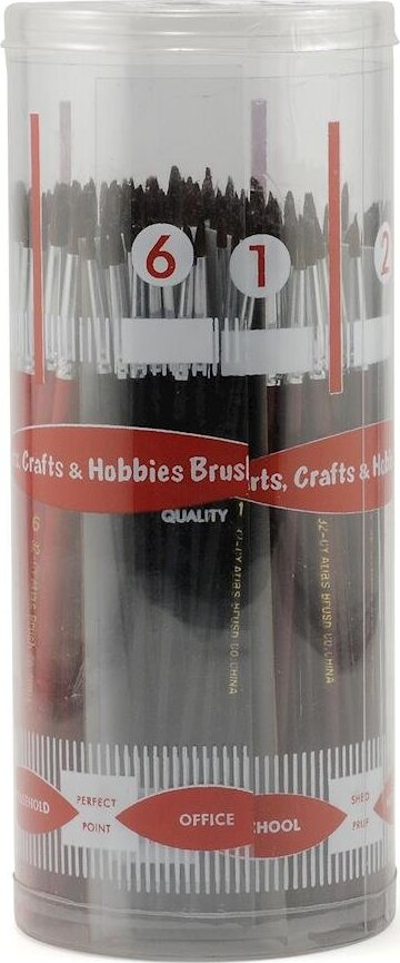 Atlas Brush Brush Cylndr Asst Economy Camel Hair #1-6 (12Dz)