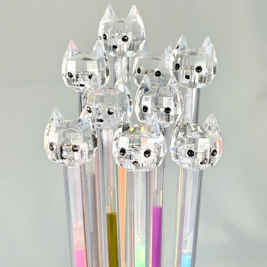 Rainbow Diamond Cat Gel Pen