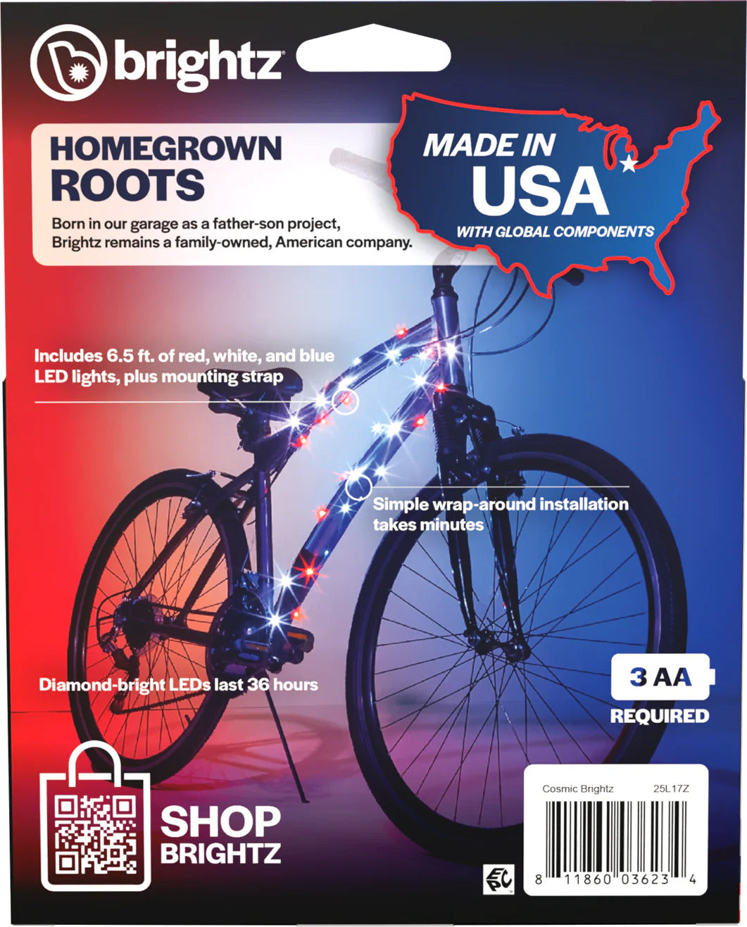 Wheel Brightz Patriotic Red White Blue