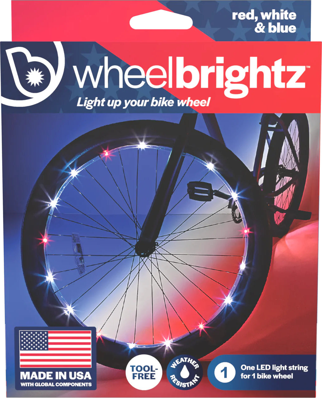 Wheel Brightz Patriotic Red White Blue