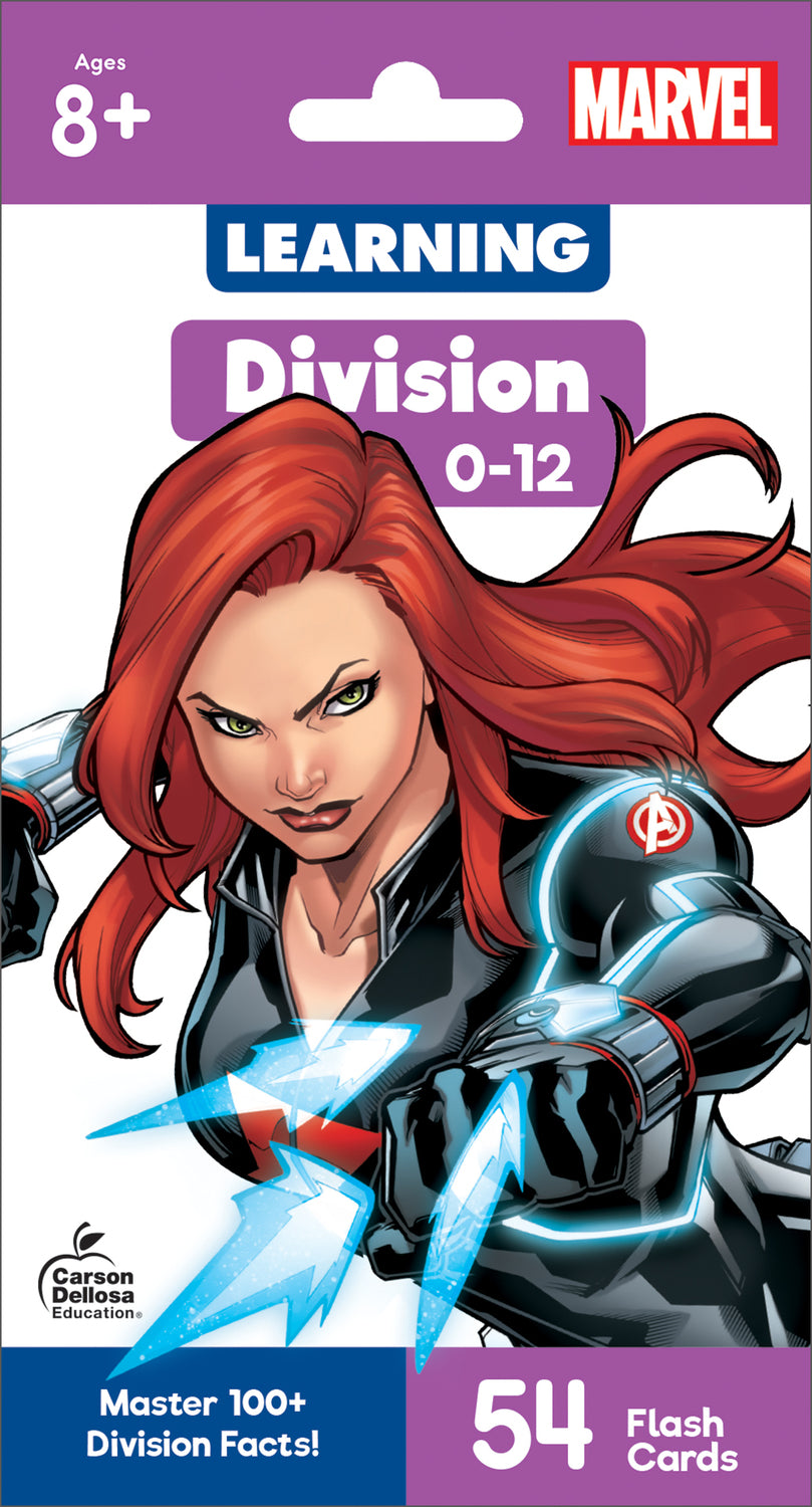 Marvel Division 0-12 Math Flash Cards Age 8+