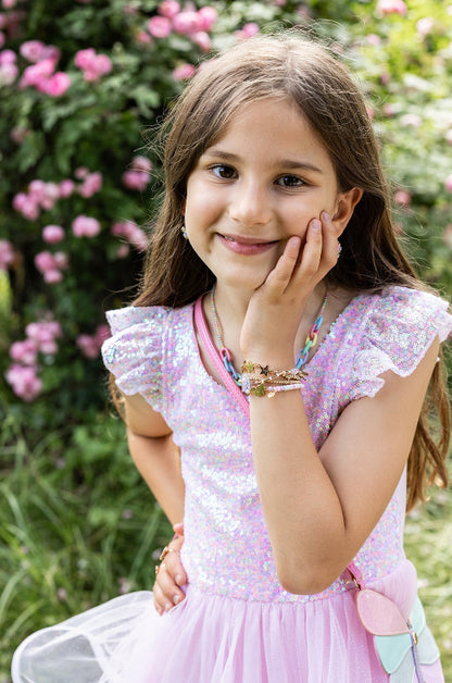 Pink Sequins Twirl Dress (Size 5-6)