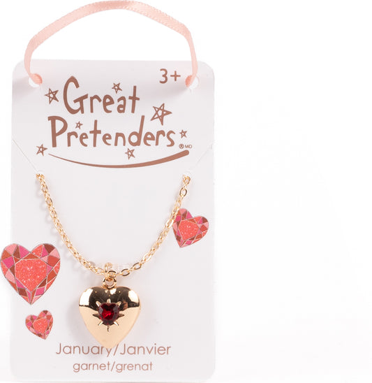 Birthstone Month Heart Locket (Assorted)