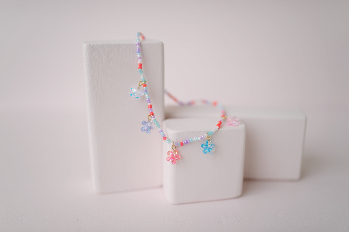 Boutique Shimmer Flower Necklace