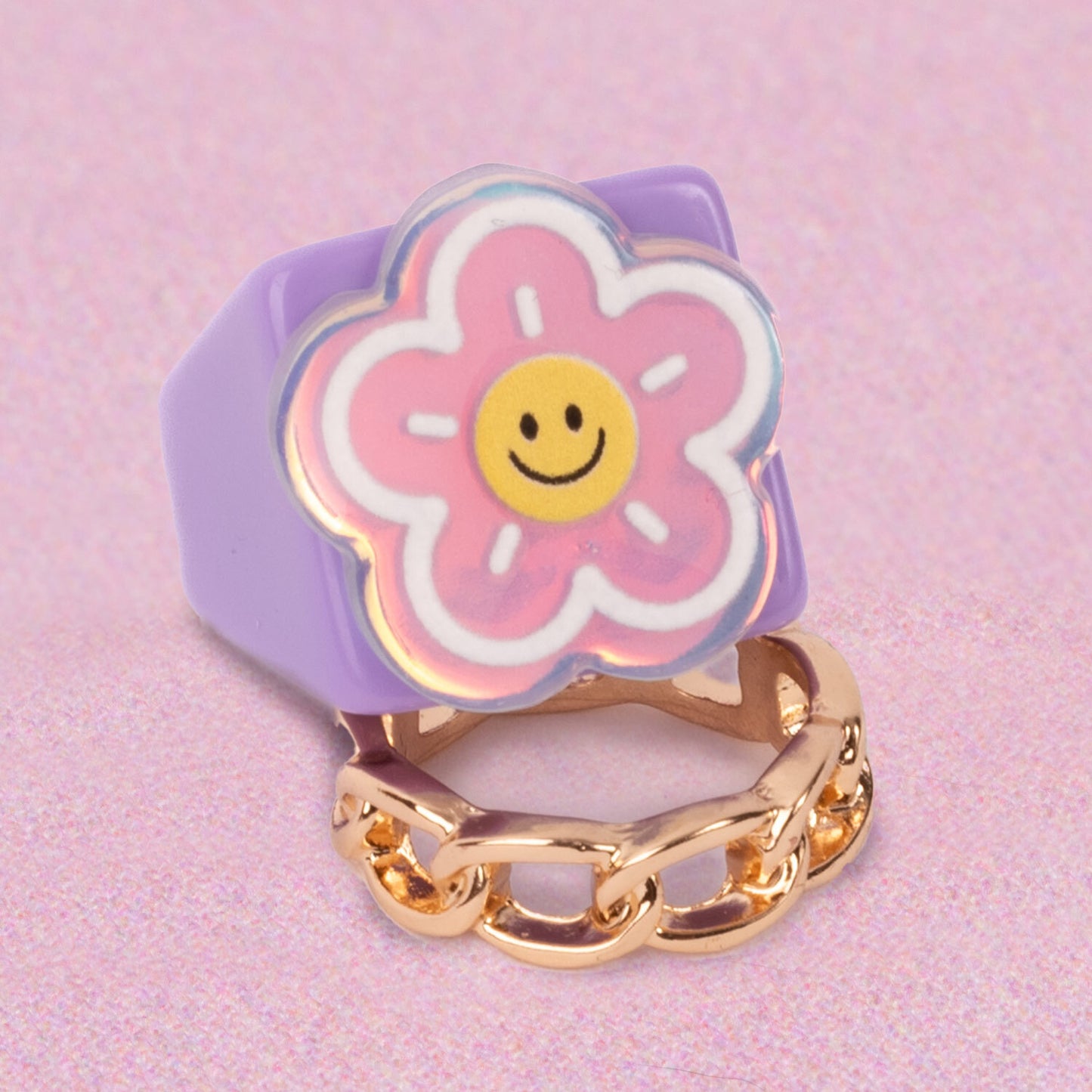 Boutique Chic Sunny Blooms Ring Set - 2pc