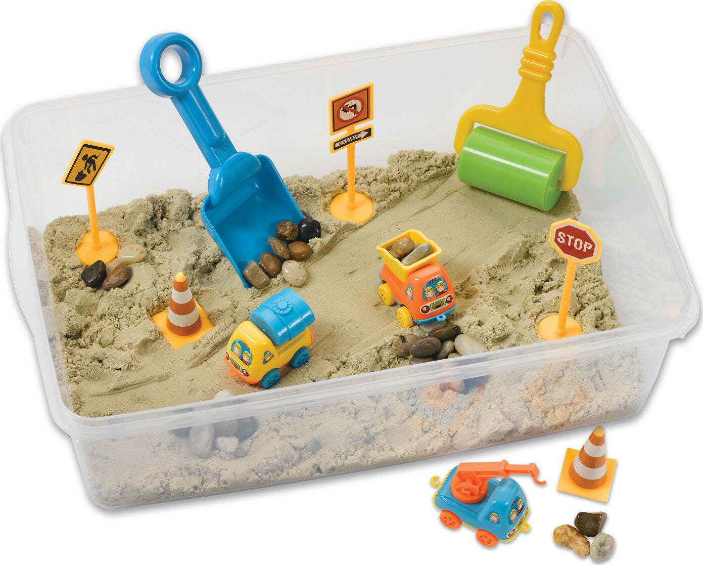 Sensory Bin Construction Zone Age 3+