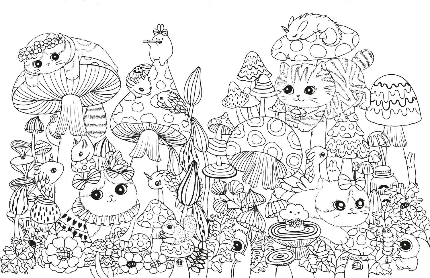 A Million Kittens: Adorable Felines to Color
