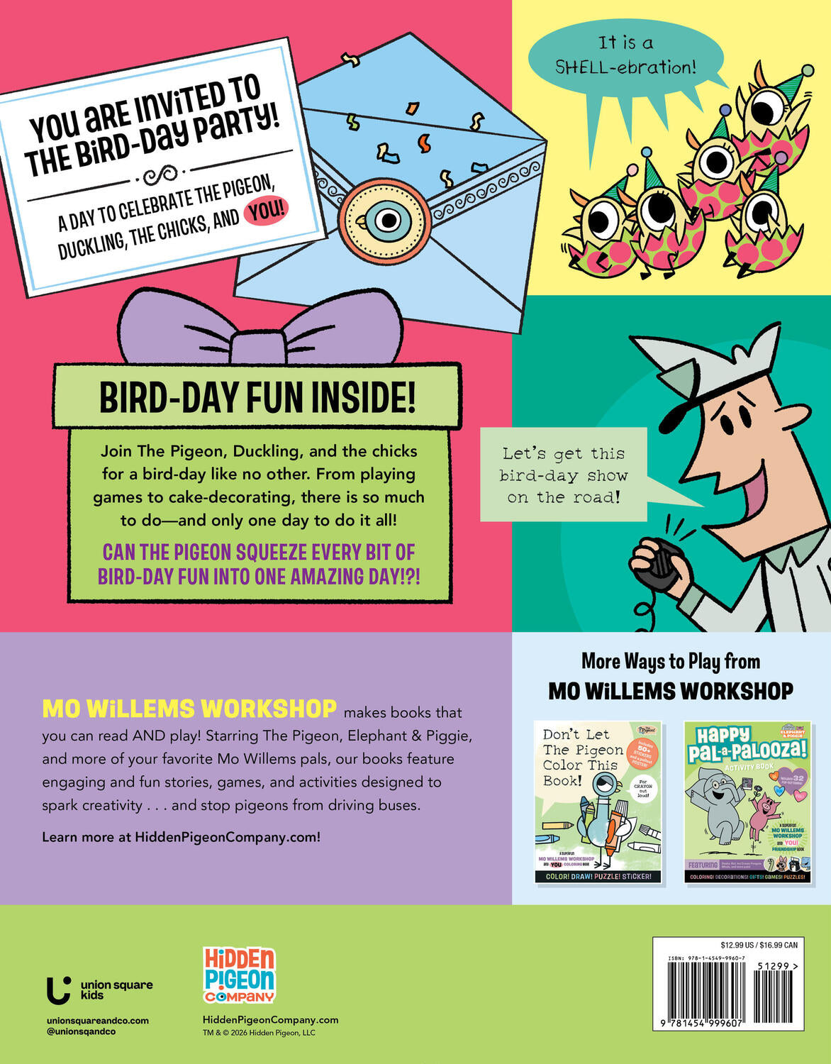 It's The Pigeon Party Book!