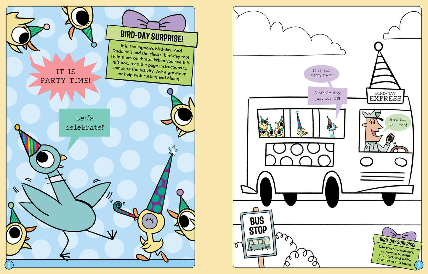 It's The Pigeon Party Book!