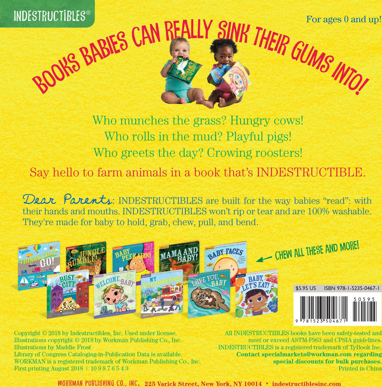 Indestructibles: Hello, Farm!: Chew Proof · Rip Proof · Nontoxic · 100% Washable (Book for Babies, Newborn Books, Safe to Chew)