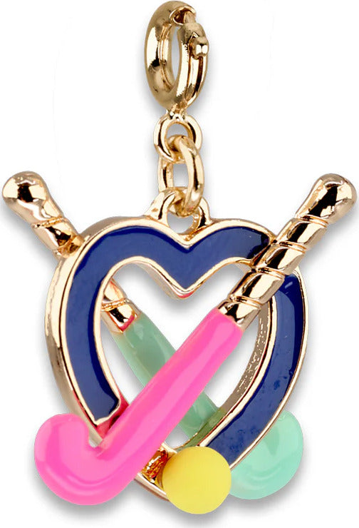 Gold Field Hockey Charm