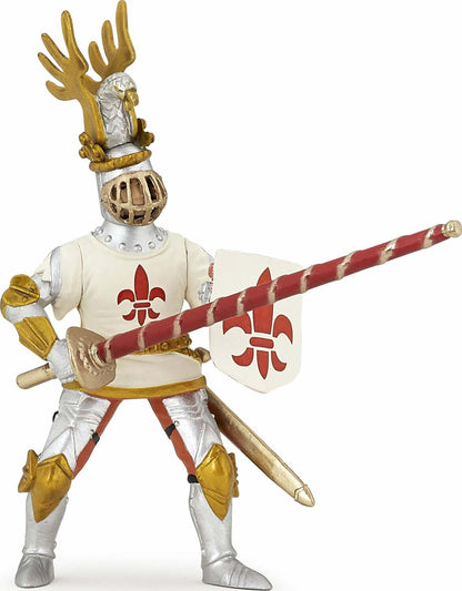 Papo France White Knight Fleur De Lys