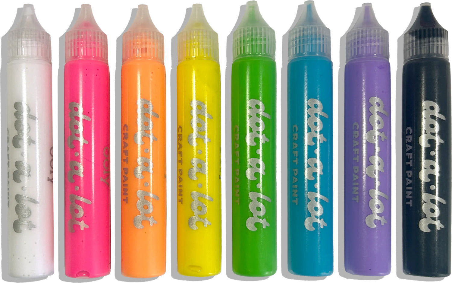 Dot-a-Lot 3D Dimensional Craft Paint - Brights - Set of 8