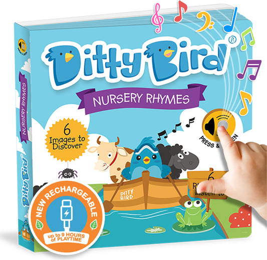 Ditty Bird | Nursery Rhymes | Interactive Musical Sound Book for toddlers 1- 3 | Sing-Along boardbook for baby