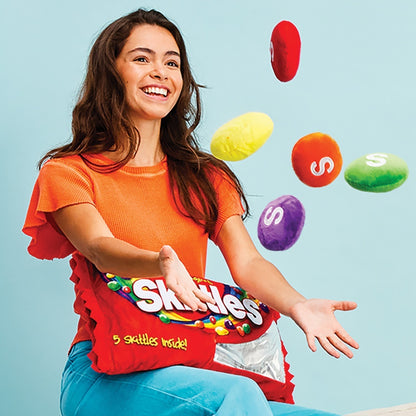 Skittles Packaging Fleece Plush Bag
