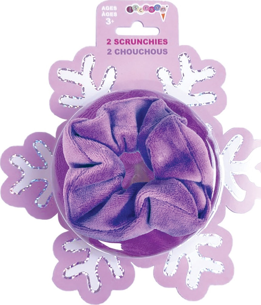 Lavender Snowflake Scrunchie Set