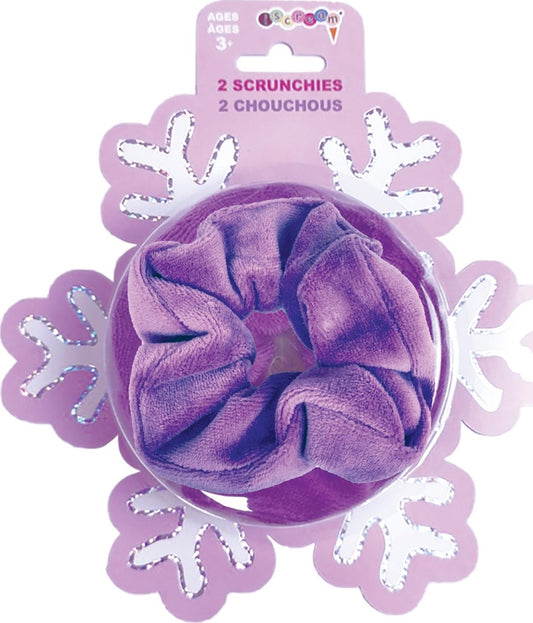 Lavender Snowflake Scrunchie Set