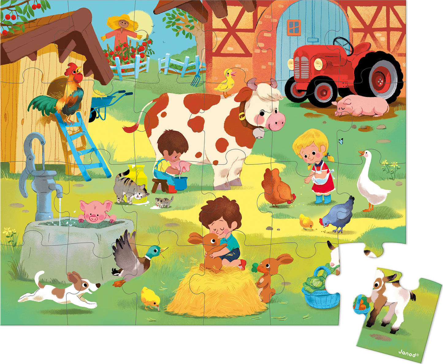 Suitcase Puzzle - A Day At The Farm (24 Pcs) Age 3+