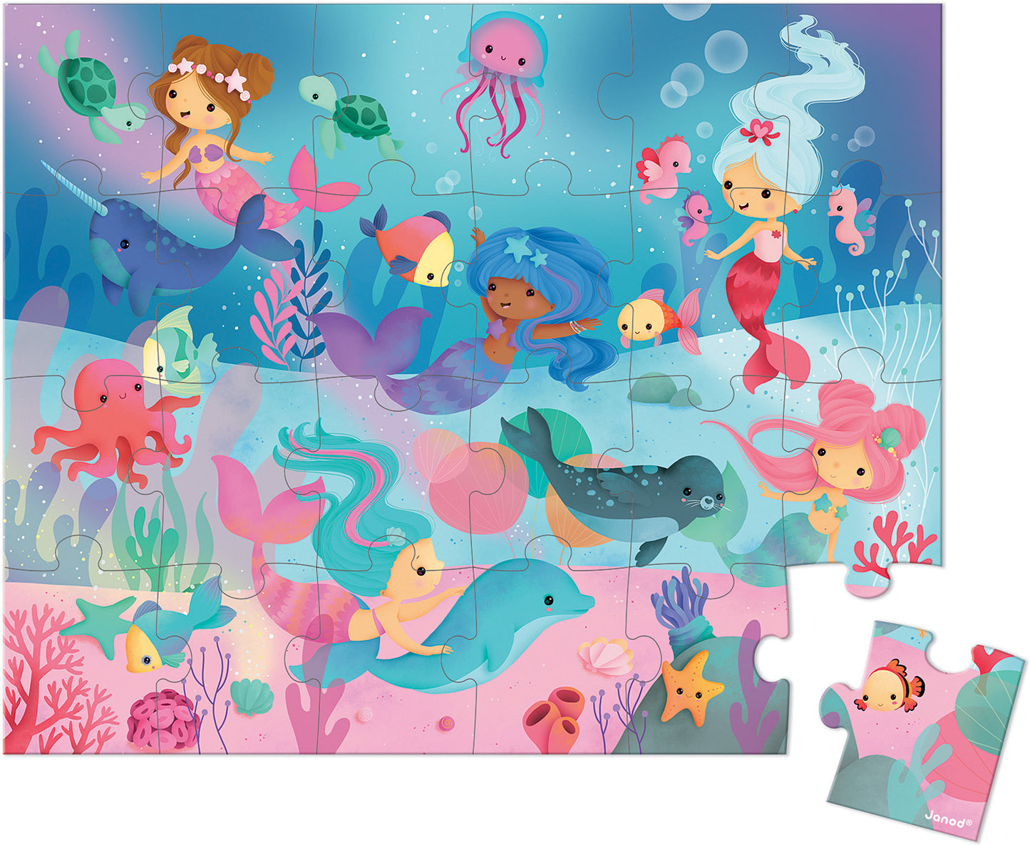 Suitcase Puzzle Mermaids (24 Pcs) Age 3+